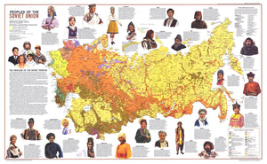 Peoples Of The Soviet Union Map 1976