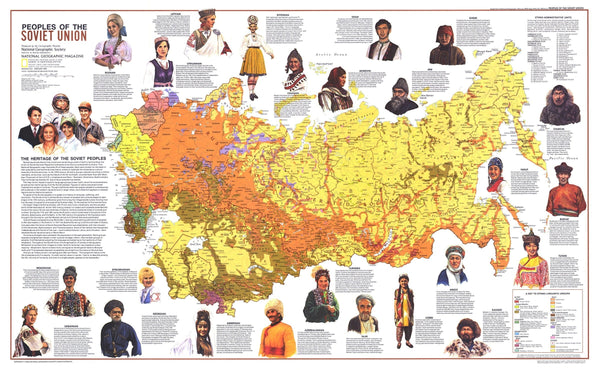 Peoples Of The Soviet Union Map 1976 Maps.com