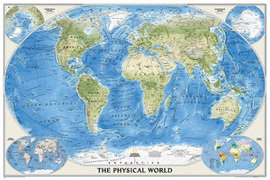 National Geographic Physical World Map