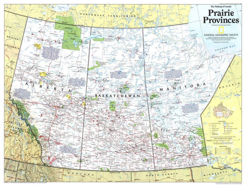 Prairie Provinces Map Side 1 1994 Maps.com