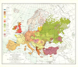 Races Of Europe Map 1918