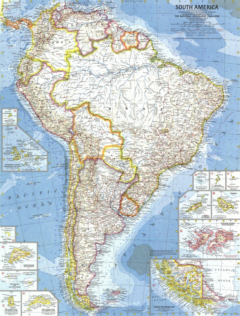 South America Map 1960 Maps.com