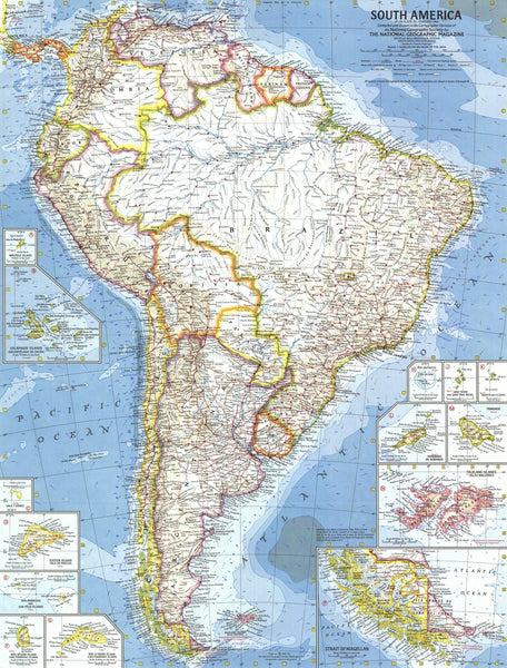 South America Map 1960 Maps.com