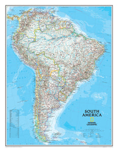 National Geographic South America Wall Map