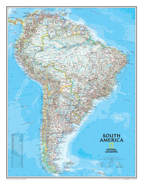 National Geographic South America Wall Map Maps.com