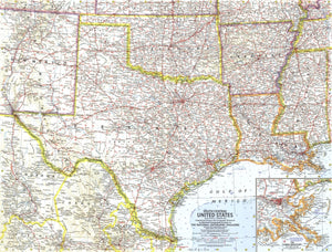 South Central United States Map 1961