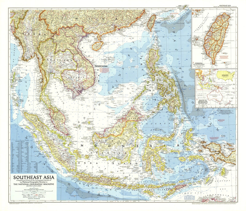 Southeast Asia Map 1955 Maps.com
