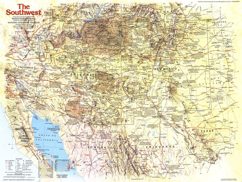 Southwest Map 1982 Side 1 Maps.com