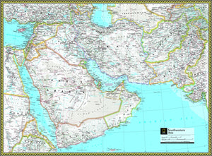 National Geographic Southwestern Asia Wall Map