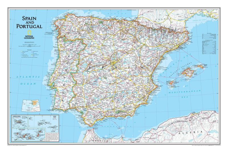 National Geographic Spain and Portugal Maps.com