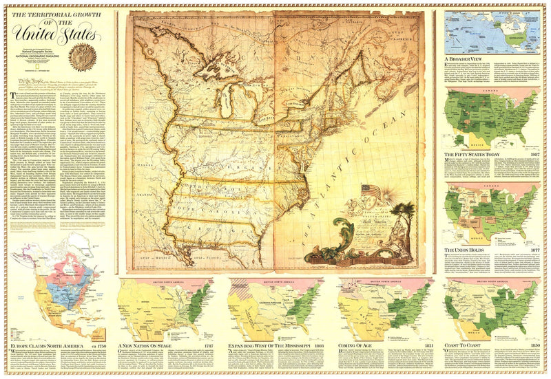 Territorial Growth Of The United States Map 1987 Maps.com