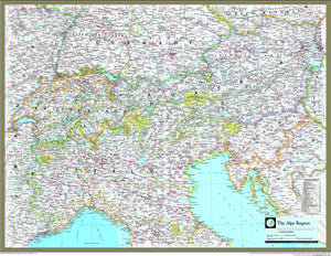 National Geographic The Alps Region Wall