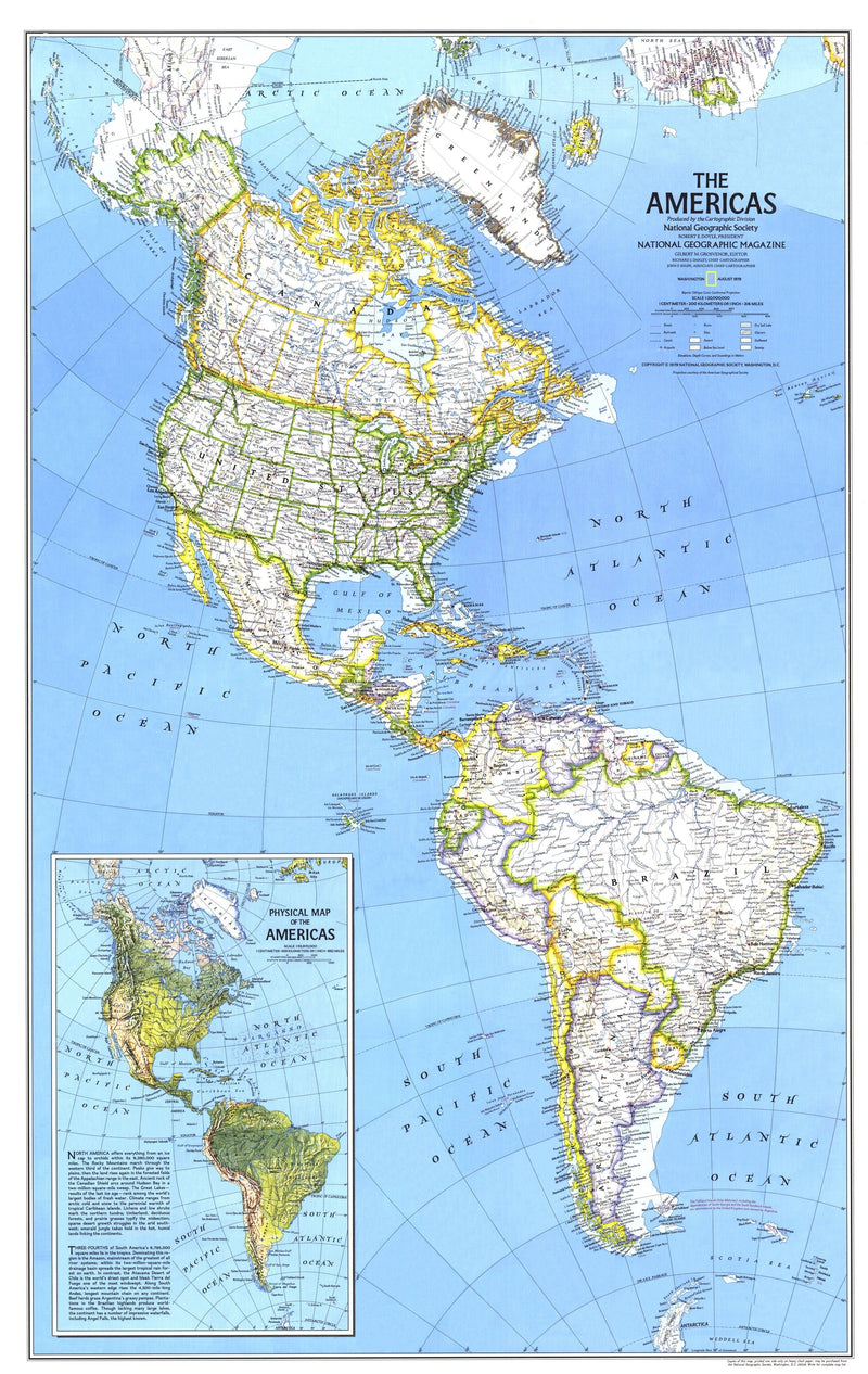 The Americas Map 1979 Maps.com