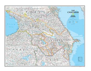 National Geographic The Caucasus Wall Map