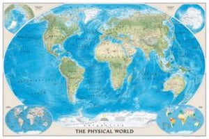 National Geographic The Physical World Wall Map