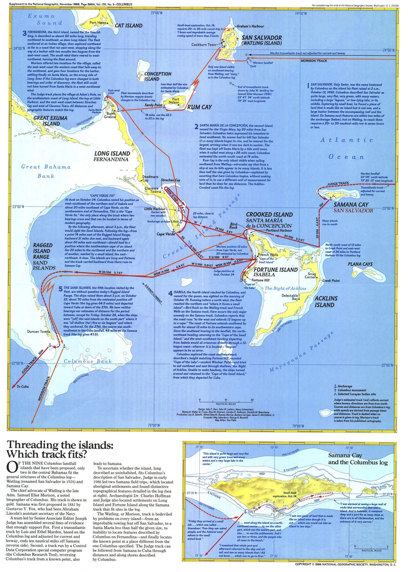 Threading The Islands Map 1986 Maps.com