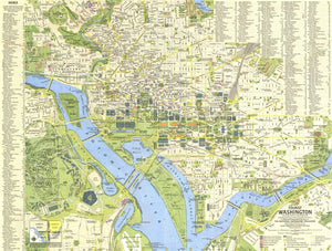 Tourist Washington DC Map 1964
