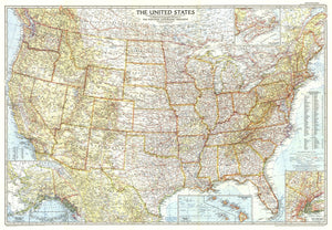 United States Of America Map 1956