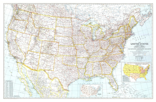 United States Of America Map 1940 Maps.com