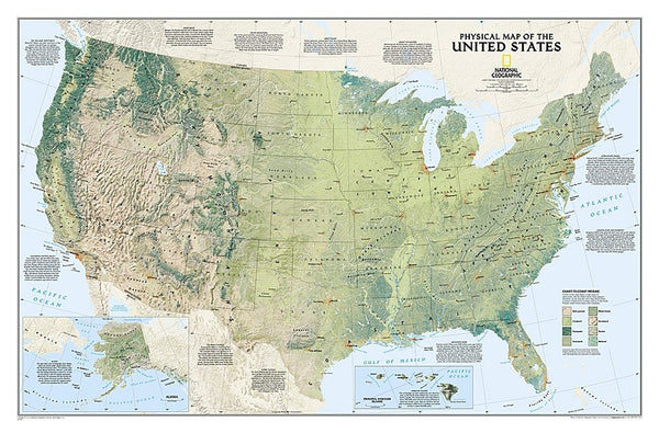 National Geographic USA Decorative Physical Map Eastview
