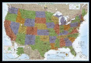 National Geographic USA Decorative Wall Map