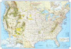 Vacationlands Of The United States And Canada Map 1966