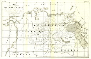 Valley Of The Orinoco River Map 1896
