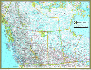 National Geographic Western Canada Wall Map