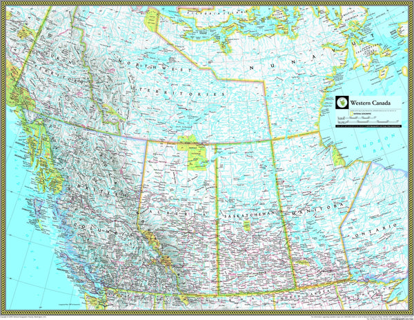National Geographic Western Canada Wall Map Maps.com