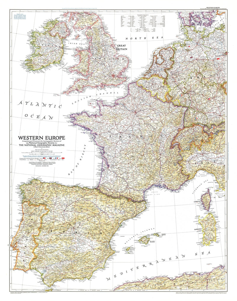 Western Europe Map 1950 Maps.com