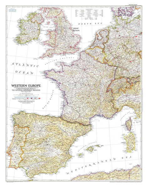 Western Europe Map 1950 Maps.com