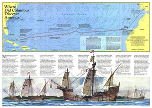 Where Did Columbus Discover America? Map 1986