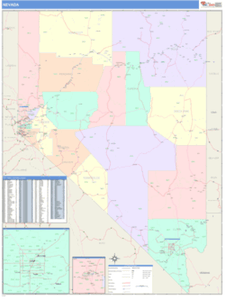 Nevada Business Wall Map