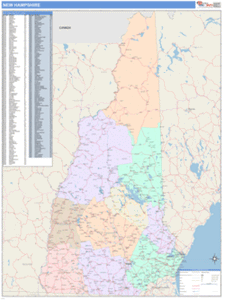 New Hampshire Business Wall Map