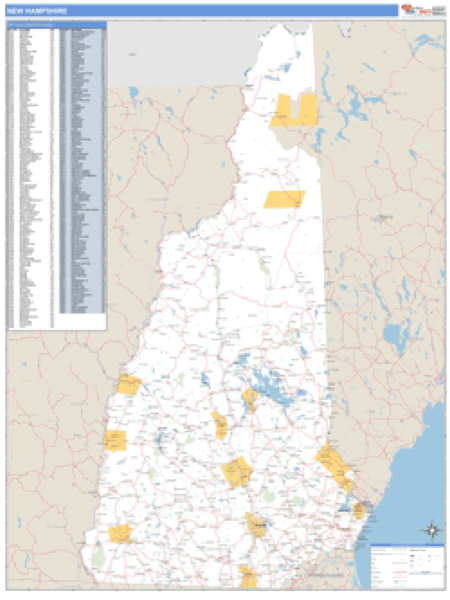 Atkinson Zip New Hampshire ZIP Code Wall Map | Map Geek.com