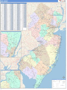 New Jersey Business Wall Map