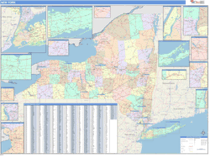 New York Business Wall Map