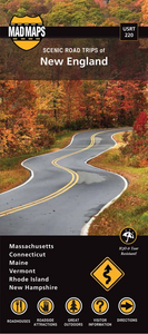 Scenic Road Trips Map of New England by Mad Maps
