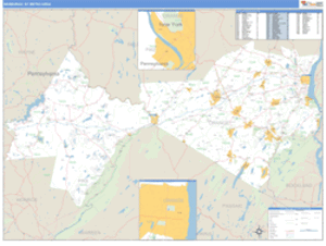 Newburgh, New York Metro Area Wall Map