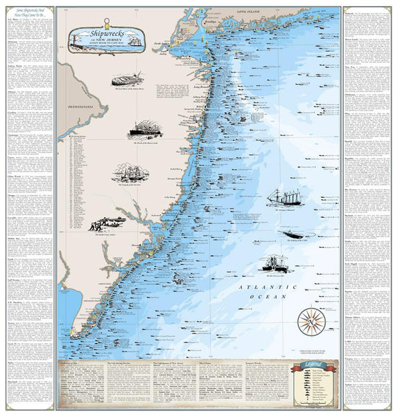 Cover of New Jersey Shipwreck Chart Laminated