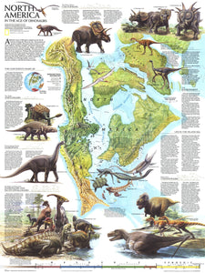 North America In The Age Of The Dinosaurs Map 1993