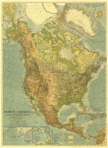 North America Map 1924