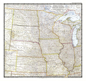 North Central United States Map 1948