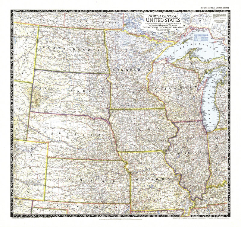 North Central United States Map 1948 Maps.com