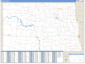 North Dakota ZIP Code Wall Map