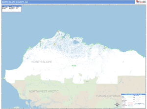 North Slope Borough County, Alaska Zip Code Wall Map