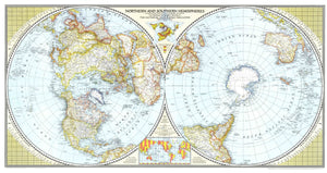 Northern And Southern Hemispheres Map