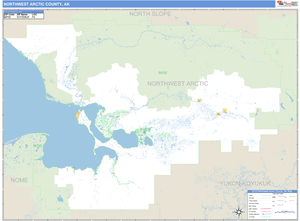 Northwest Arctic County, Alaska Zip Code Wall Map