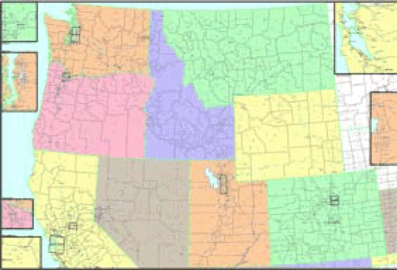 Northwest US Regional Wall Map B | Map Geek.com