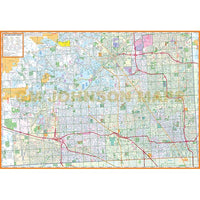 Oakland County South Street Map by GM Johnson Eastview